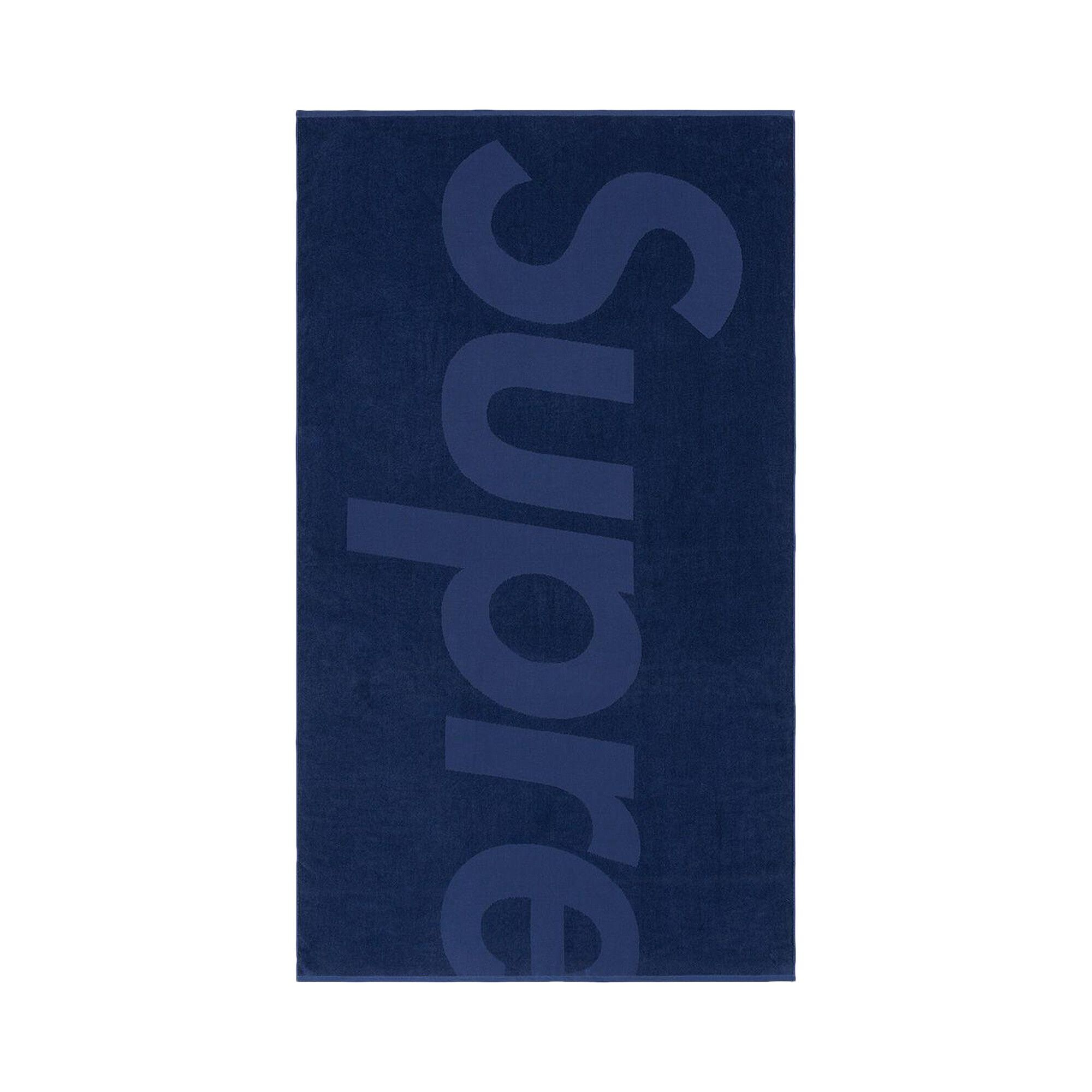 Supreme Tonal Logo Towel 'Navy' - 1