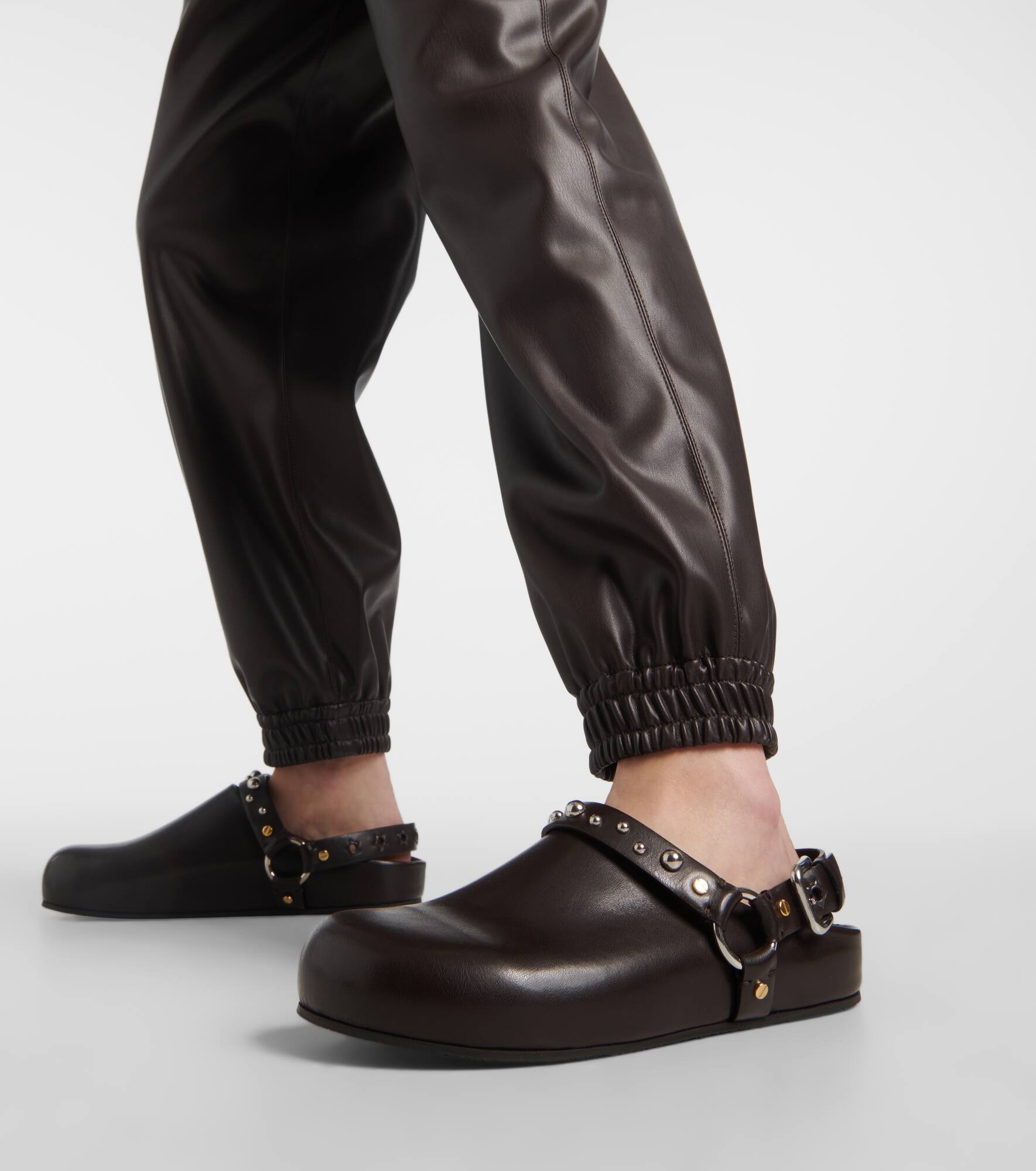 Elyse studded faux leather clogs - 7