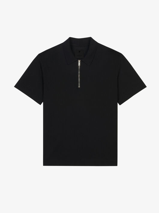 ZIPPED POLO IN COTTON - 4