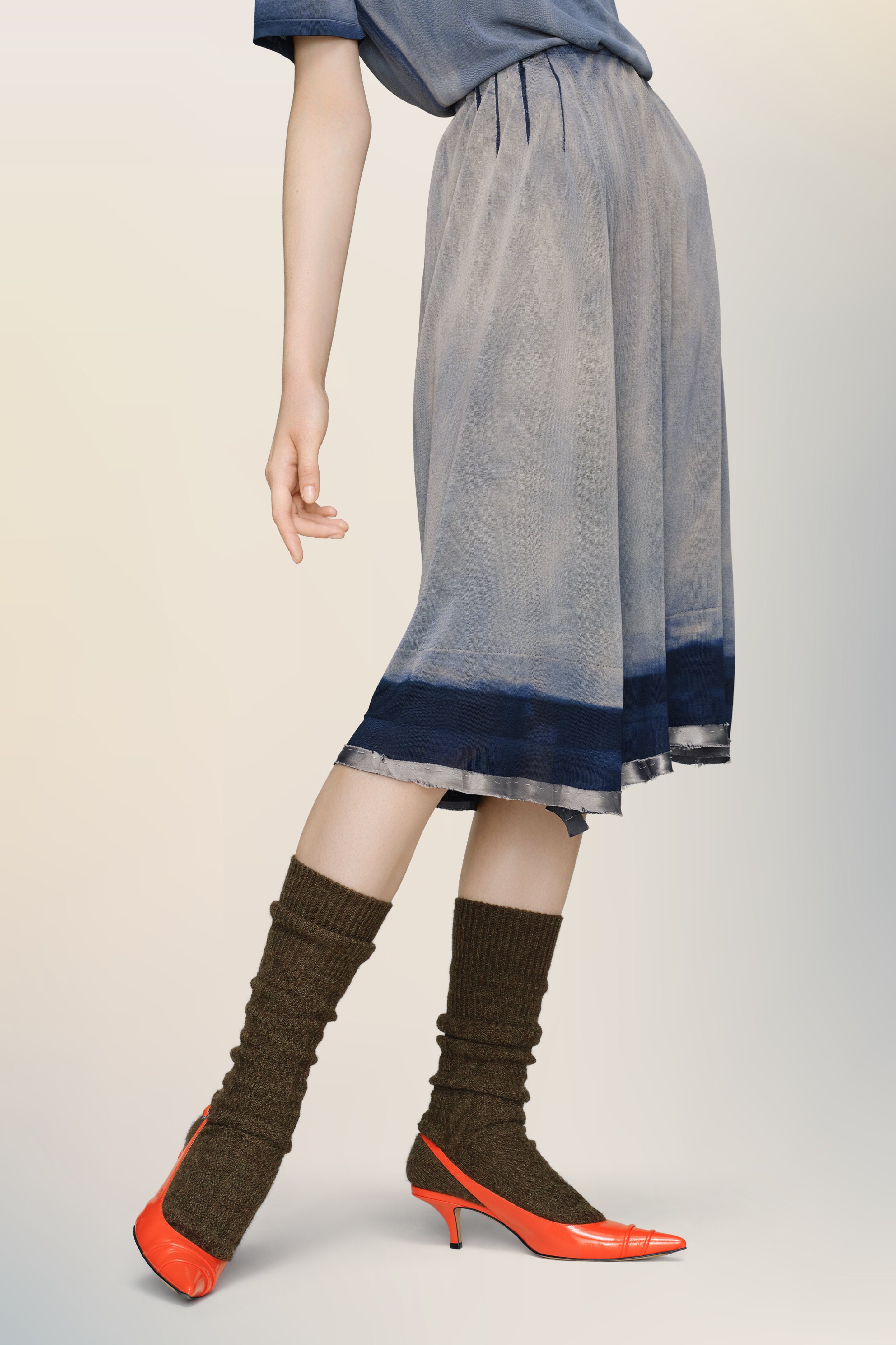 Sun-faded midi skirt - 4