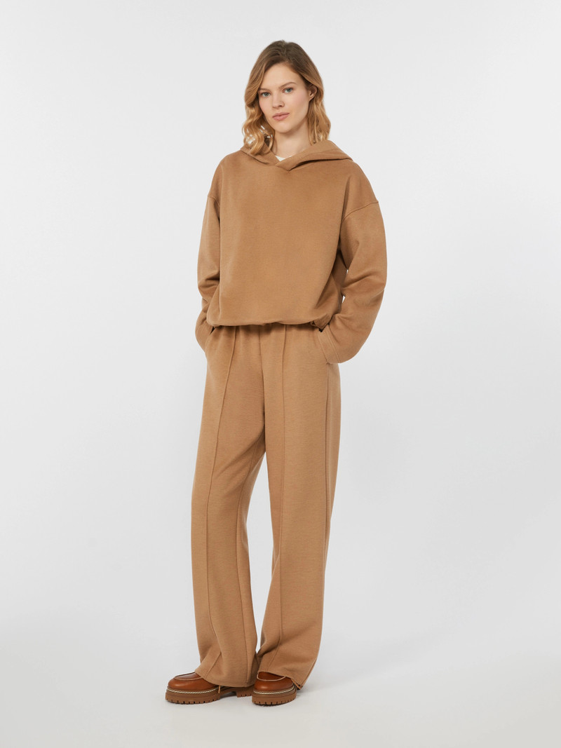WEEKEND Max Mara Drap-effect jersey trousers - CAMEL outlook