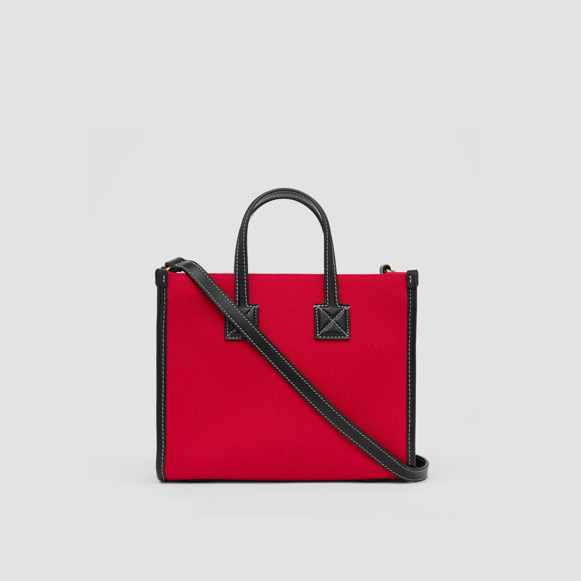 Two-tone Canvas and Leather Mini Freya Tote - 8