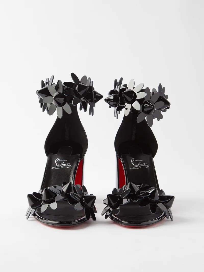 【関税送料込】ルブタン Daisy Spikes Ankle Strap Sandal Christian Louboutin Daisy Spikes 85 patent-leather sandals