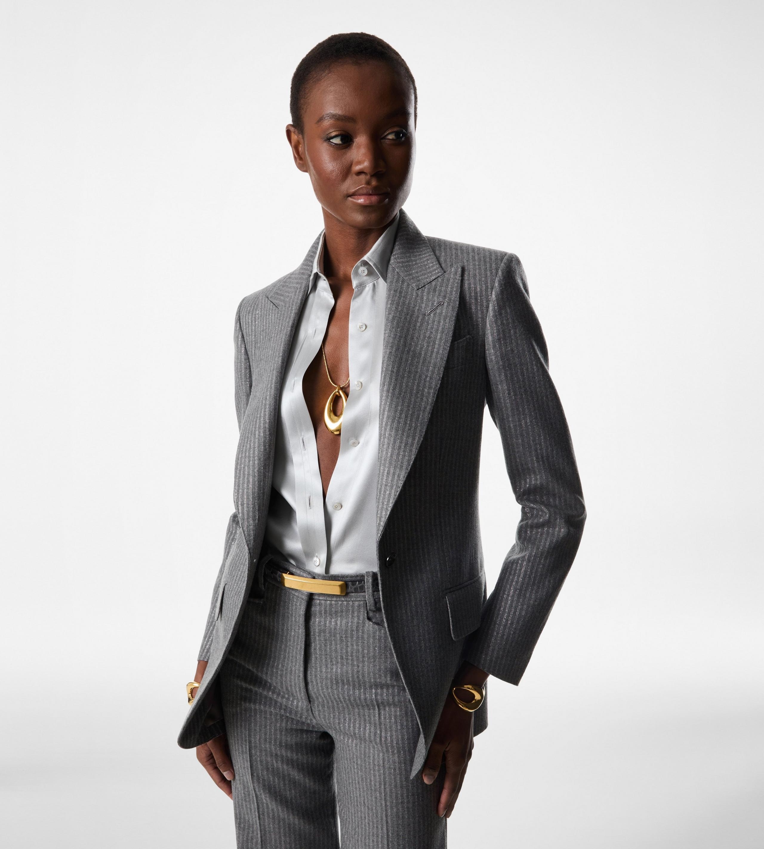 STRIPED "WALLIS" SINGLE BREASTED JACKET - 2
