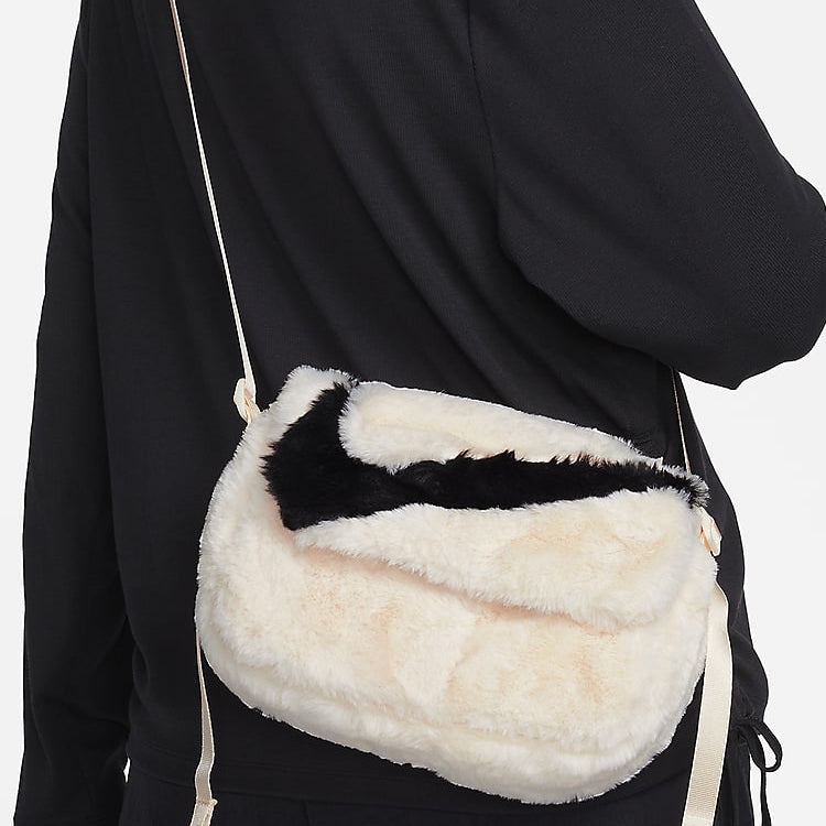 Nike Sportswear Futura 365 Faux Fur Crossbody Bag 1L 'Guava Ice Black' FB3048-838 - 5