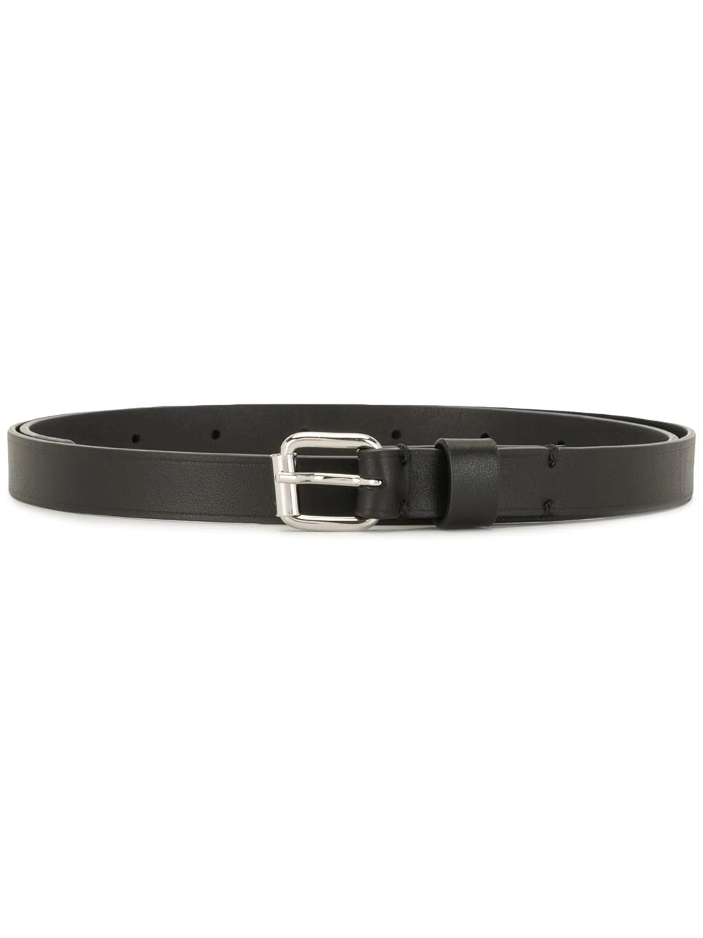 adjustable buckle leather belt - 1