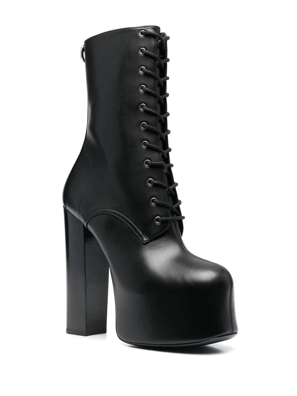 Cherry lace-up platform boots - 2