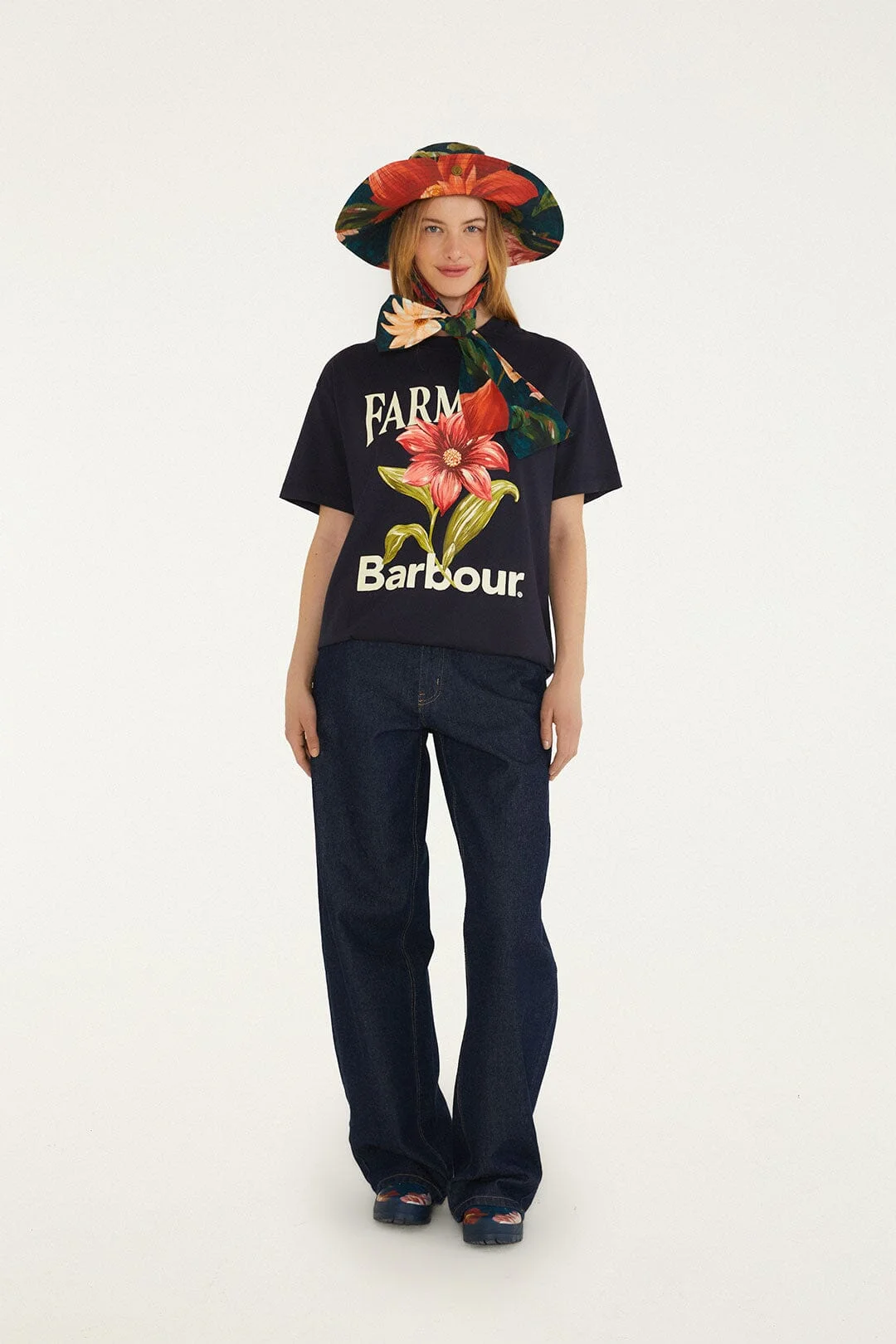 Wild Flower Navy Blue T-Shirt - 1