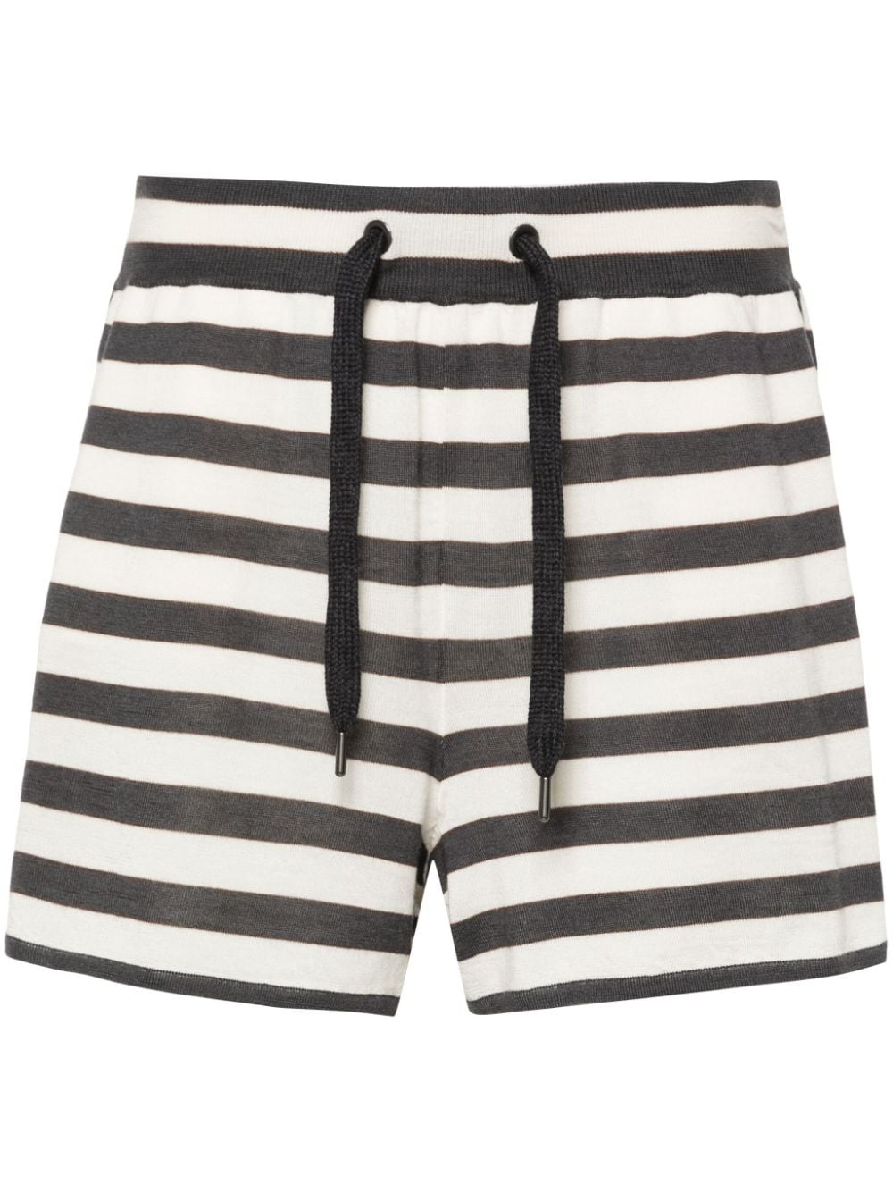 striped knitted shorts - 1
