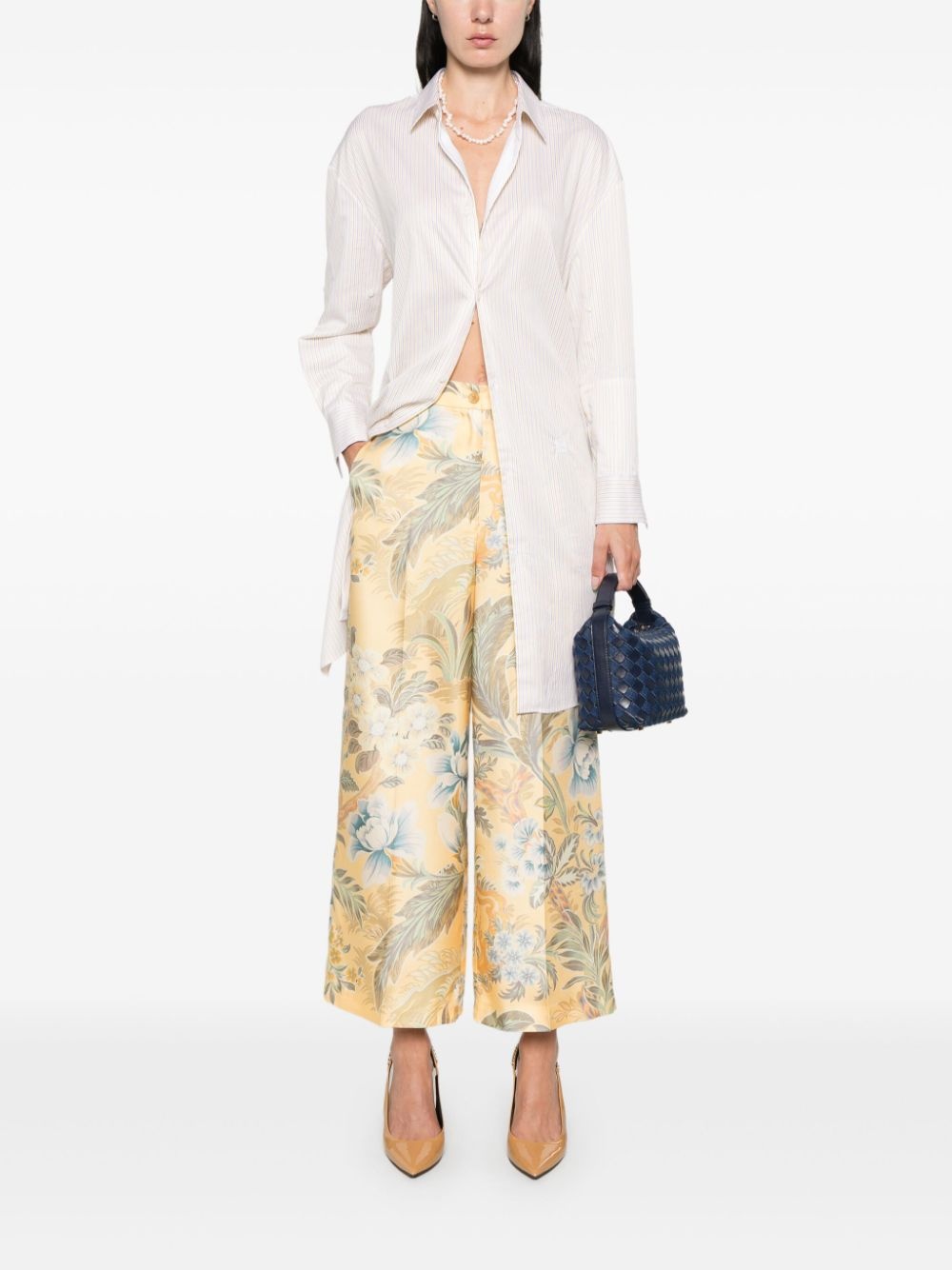 floral-print trousers - 2