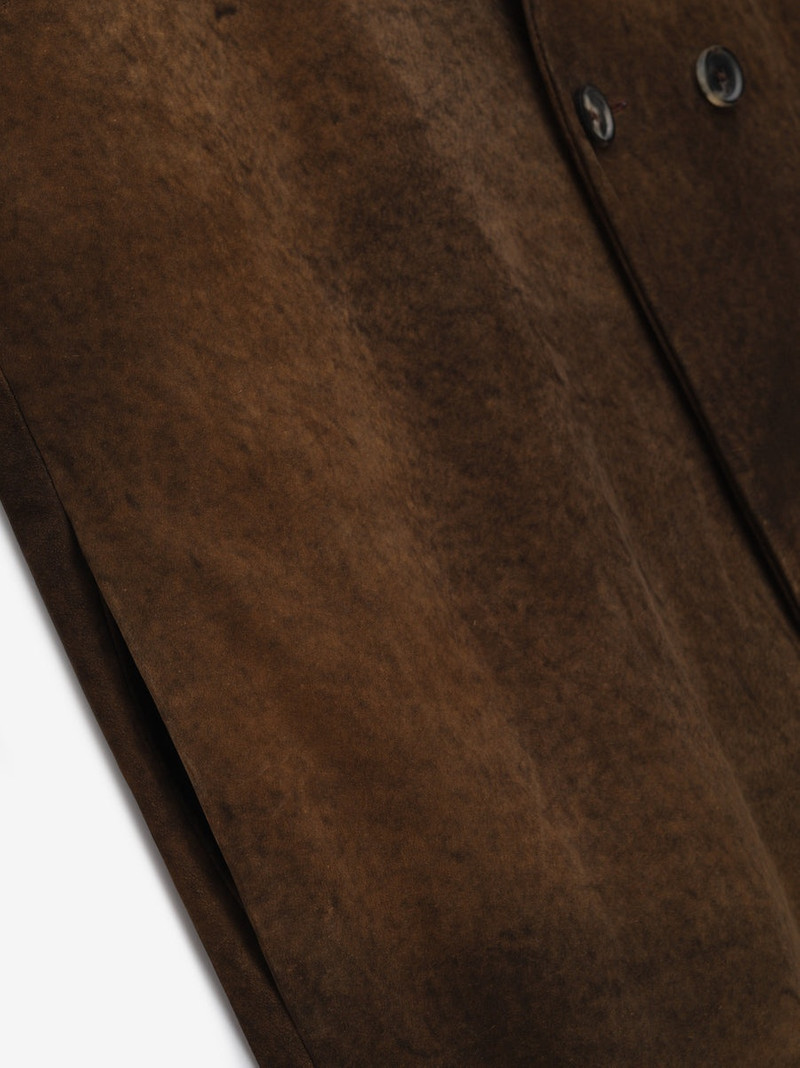 Fear of God Leather Lapelless Coat outlook