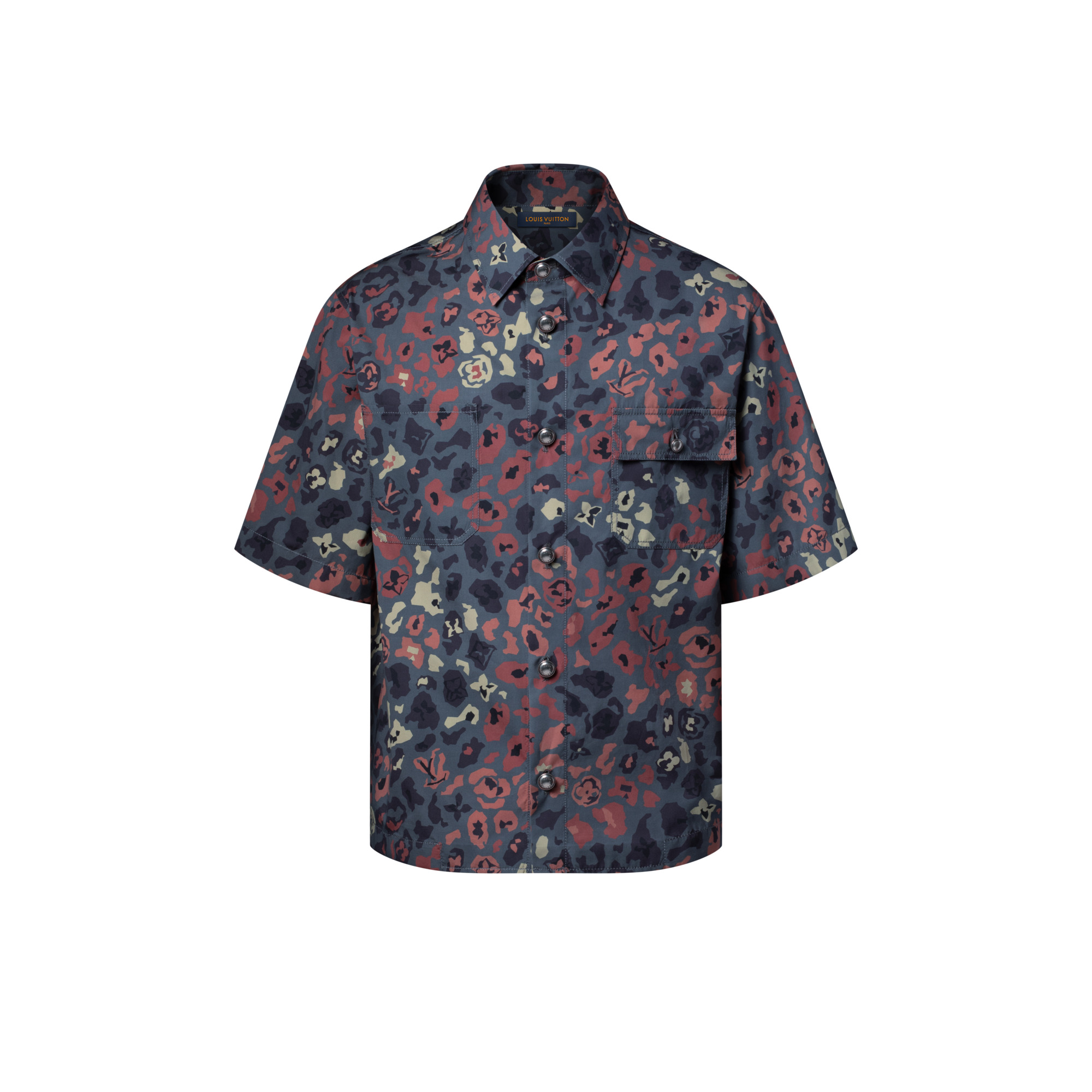 Printed Short-Sleeved Workwear Shirt - 1