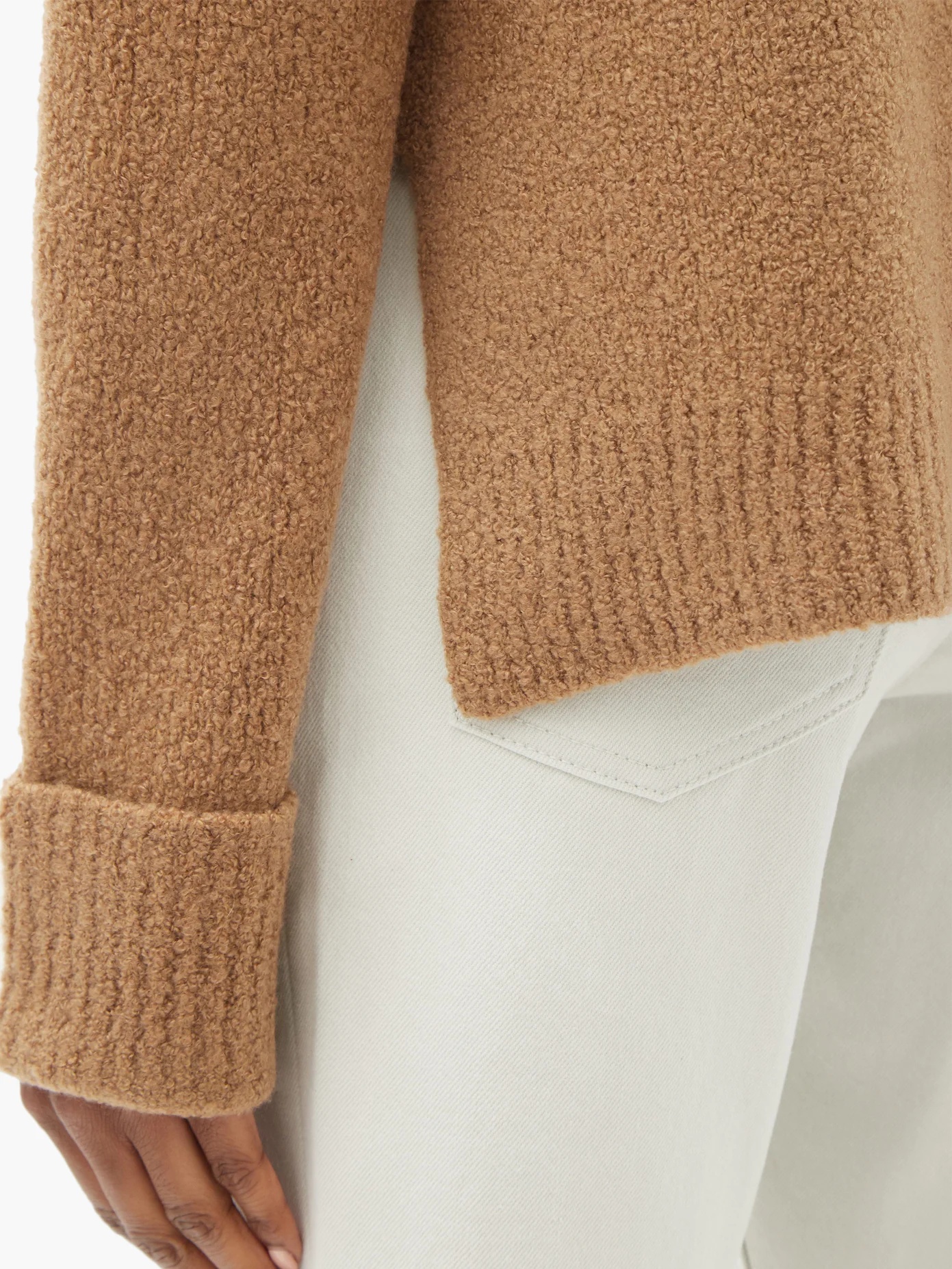 Annegret panelled cashmere-blend bouclé sweater - 4