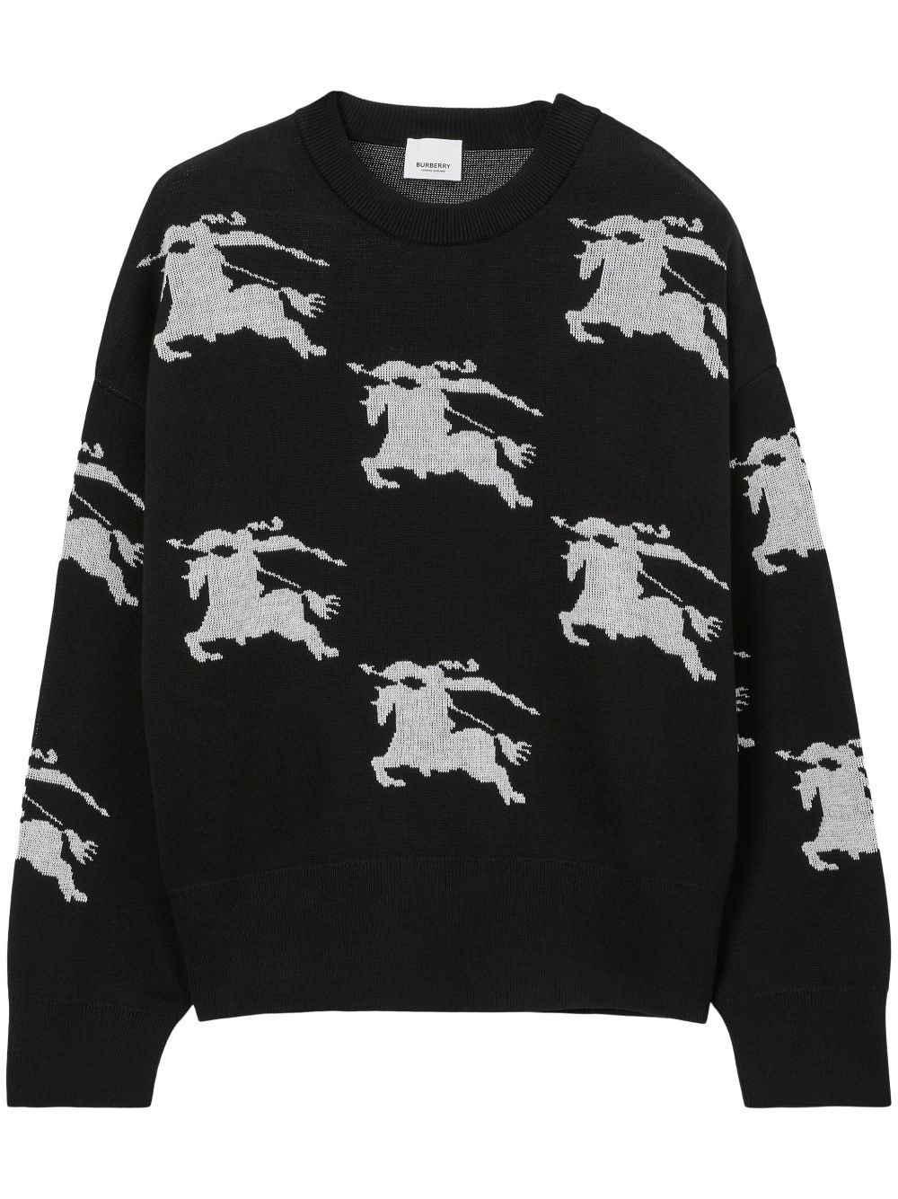 logo-jacquard jumper - 1