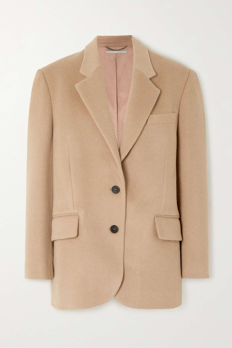 Herringbone wool blazer - 1