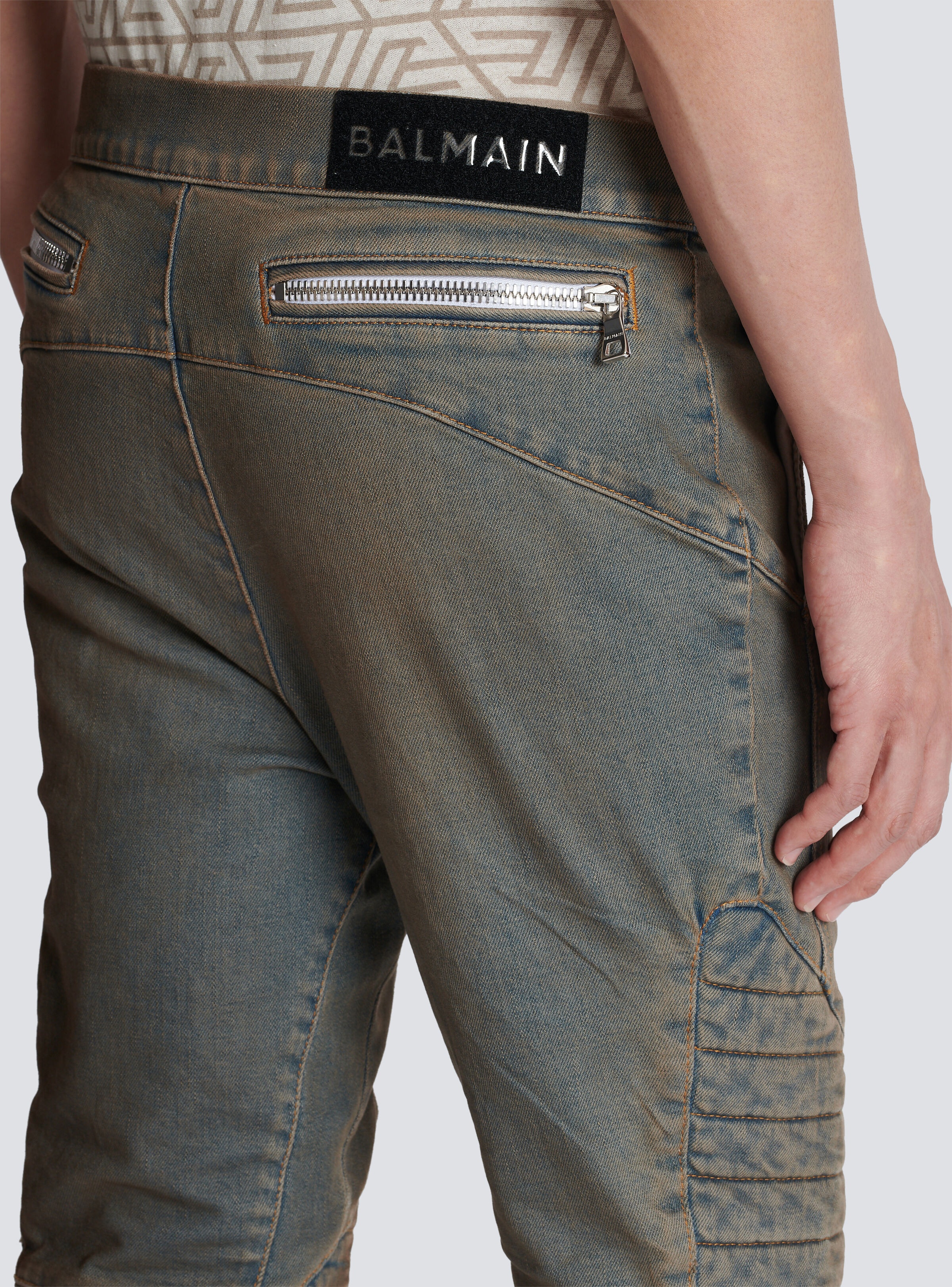 Ribbed cotton slim-fit jeans - 7