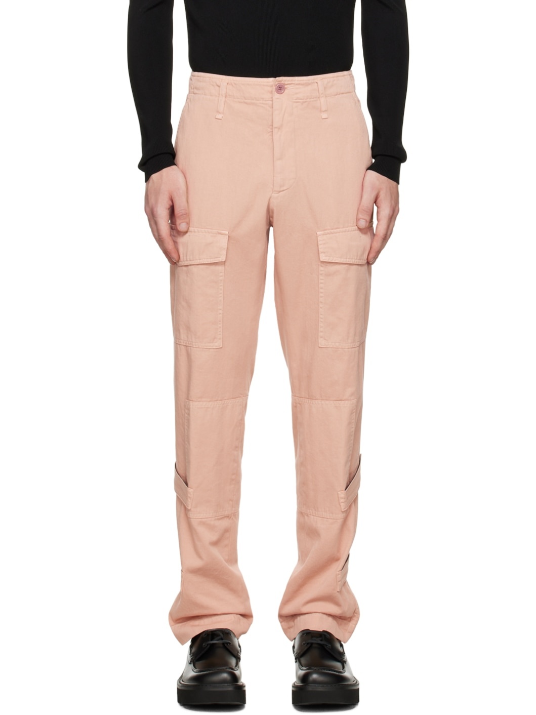 Pink Paneled Cargo Pants - 1