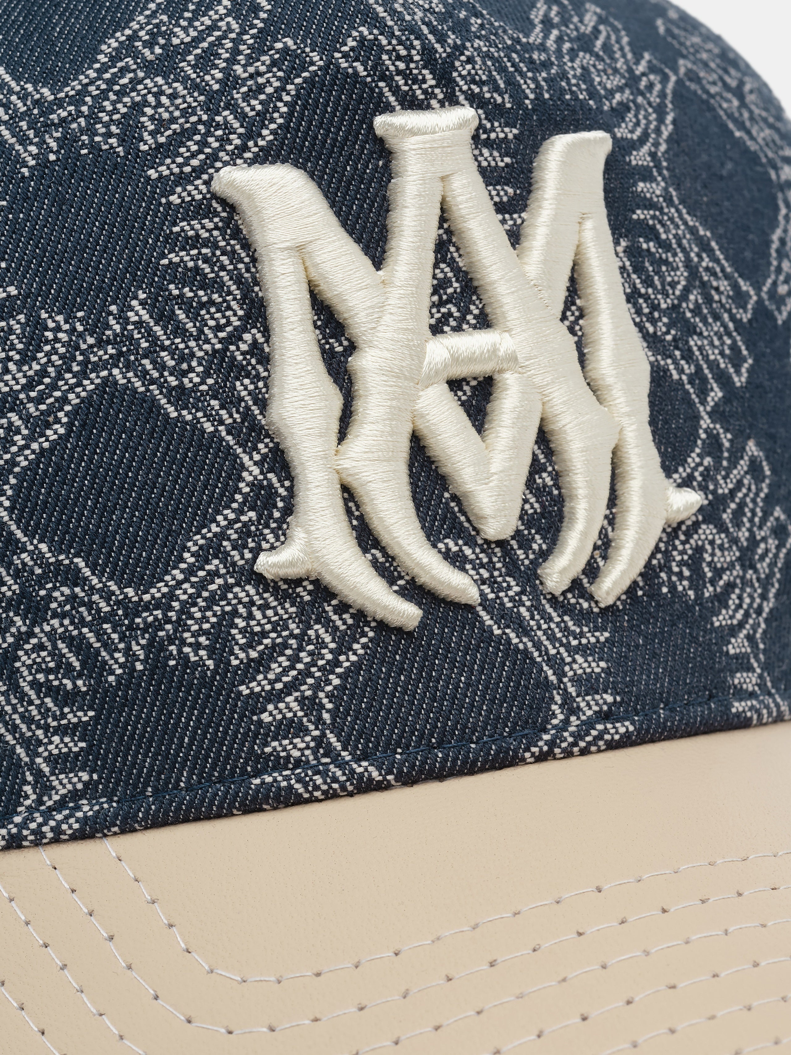 MA LEATHER BRIM DENIM HAT - 4