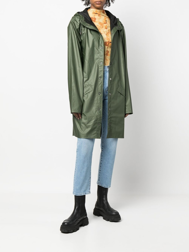 RAINS drawstring hood raincoat outlook