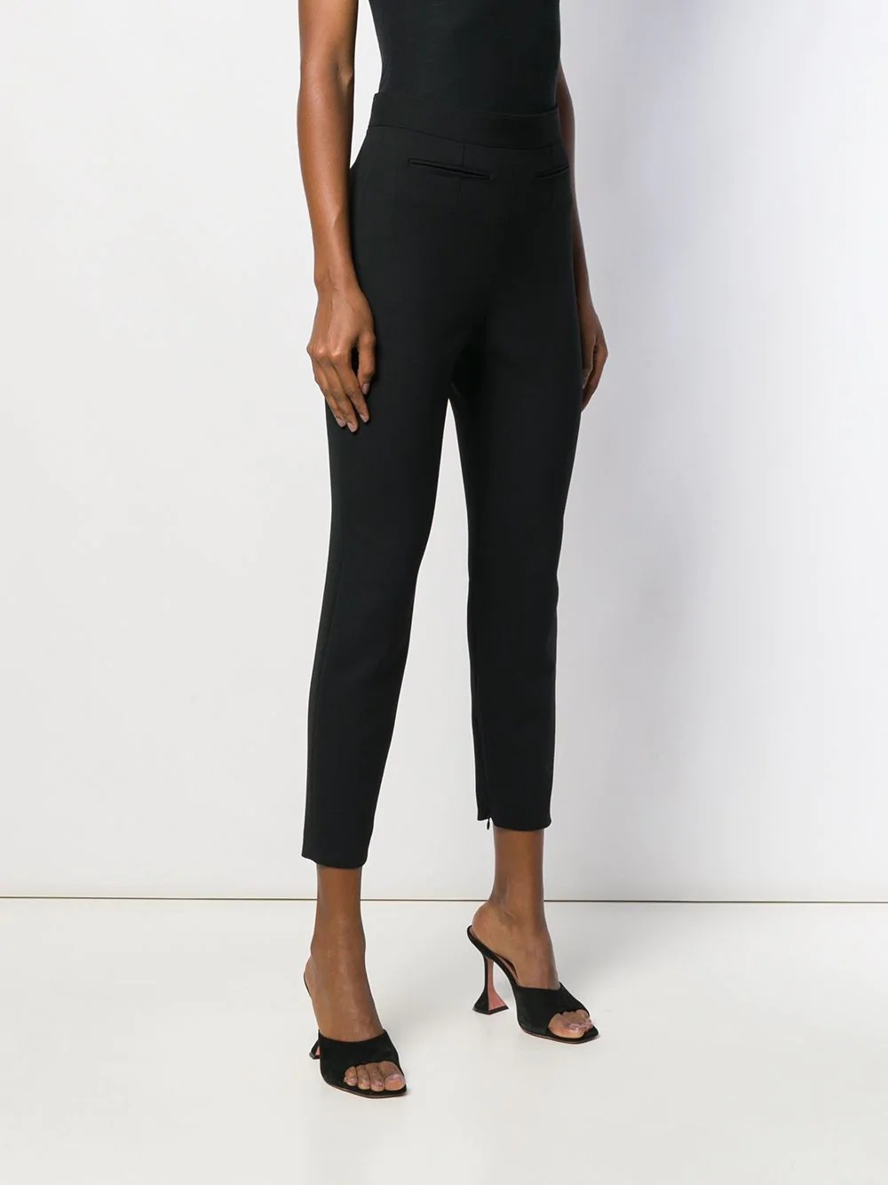 high-rise slim-fit trousers - 3