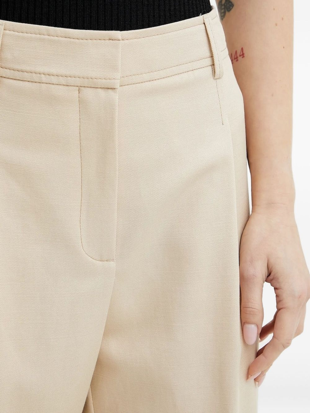 pleated high-waisted trousers - 3
