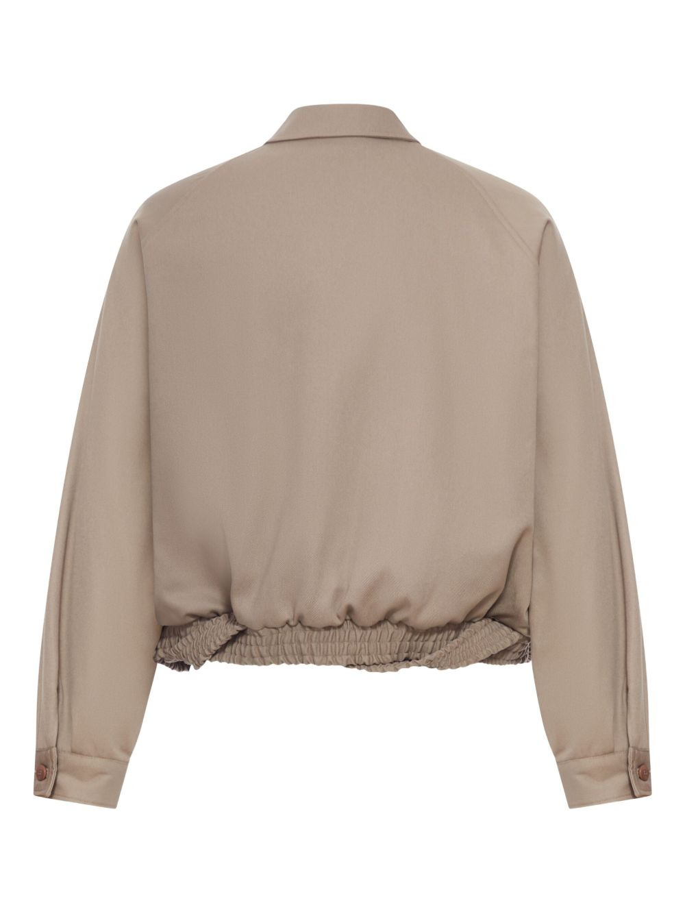 woven-elastic hem jacket - 2