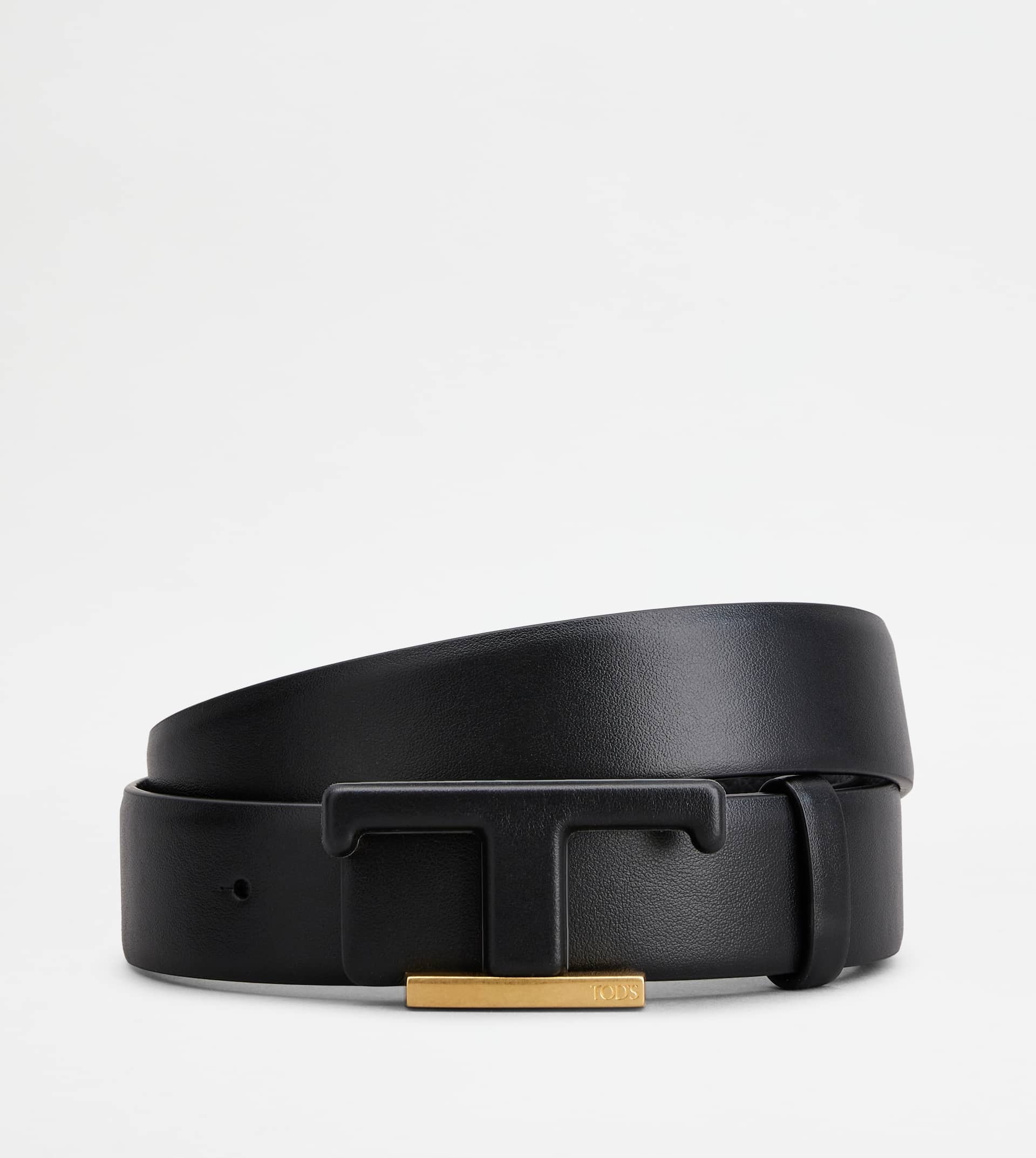 REVERSIBLE BELT IN LEATHER - BLACK - 1