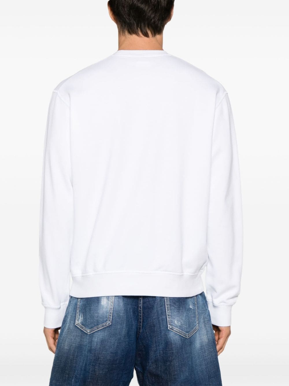 logo-print cotton sweatshirt - 4