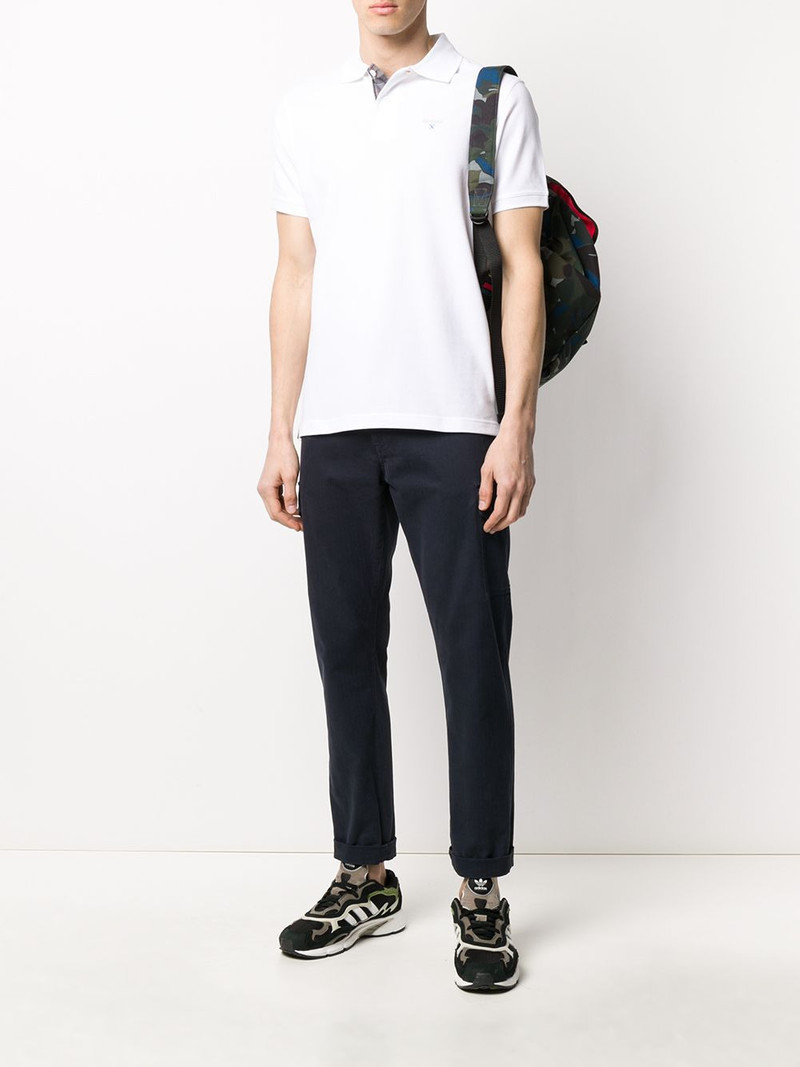 Barbour logo embroidered polo shirt outlook