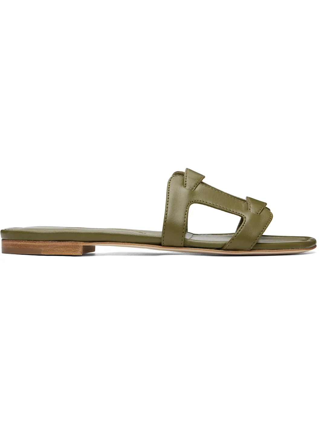 Brown Grellanuflat Nappa Leather Flat Sandals - 1