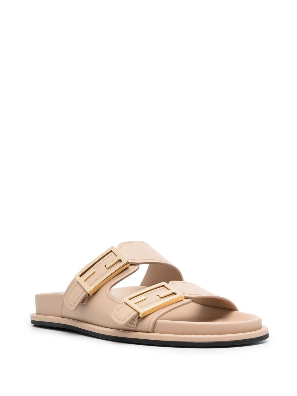Fendi Feel logo-buckle slides - 2