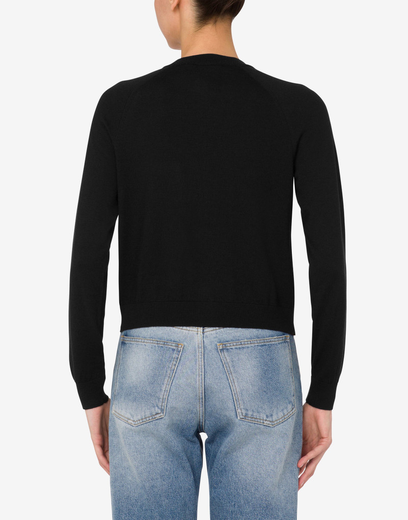 Moschino GOLDEN M WOOL AND SILK CARDIGAN outlook