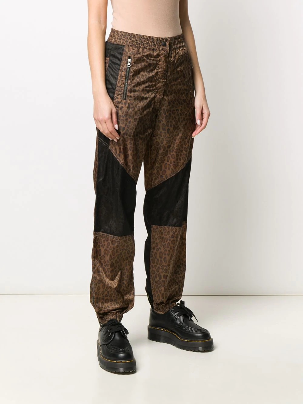 leopard-print tapered trousers - 3