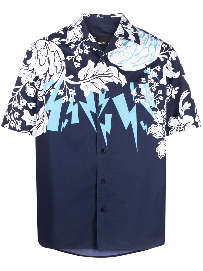 mix-print short-sleeve shirt 1