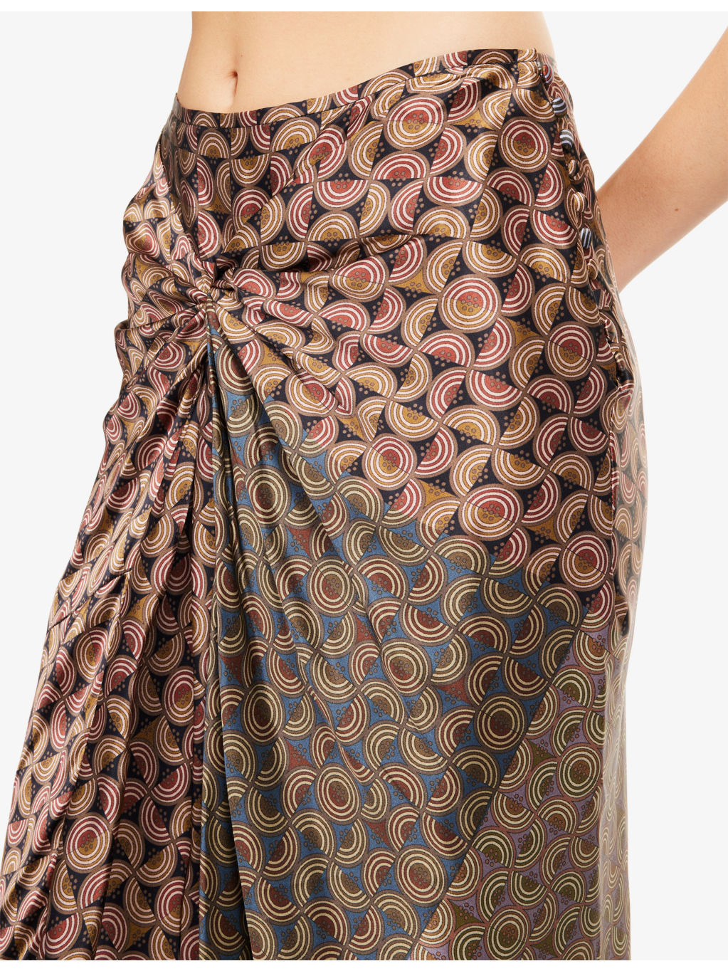 Smila Patterned Silk Maxi Skirt - 5