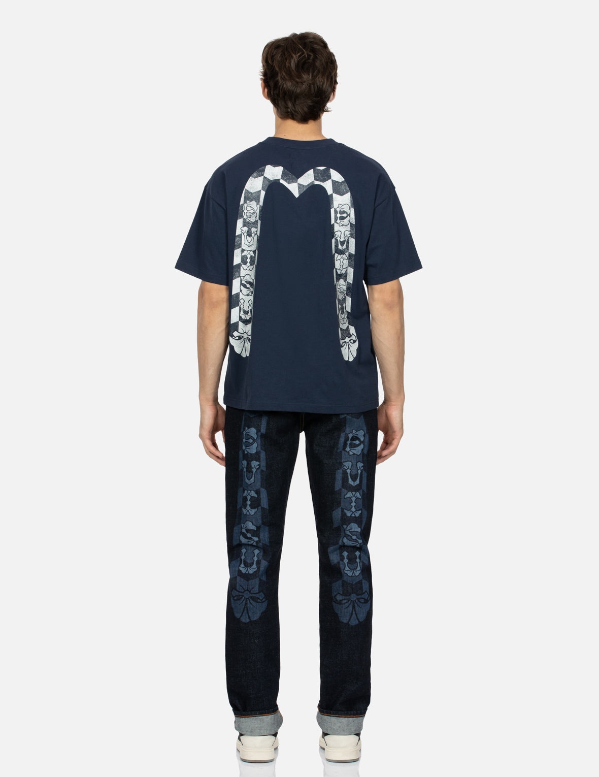Monogram Daicock Discharged Print Slim Fit Jeans #2010 - 5
