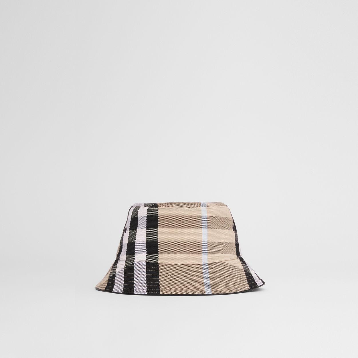 Check Cotton Jacquard Bucket Hat - 1