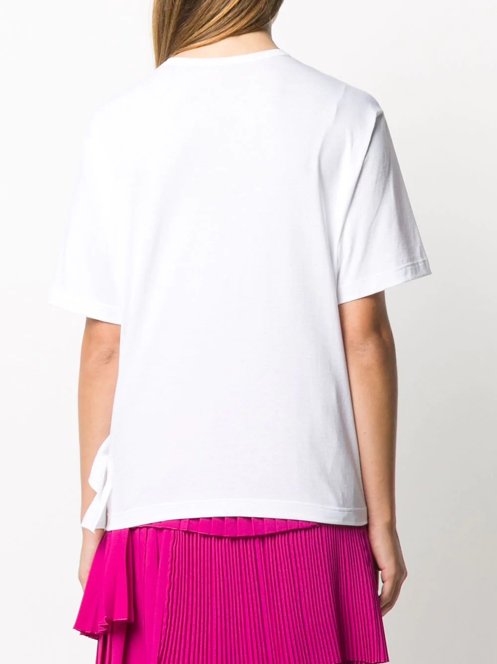 ruffled-detailing crew-neck T-shirt - 4