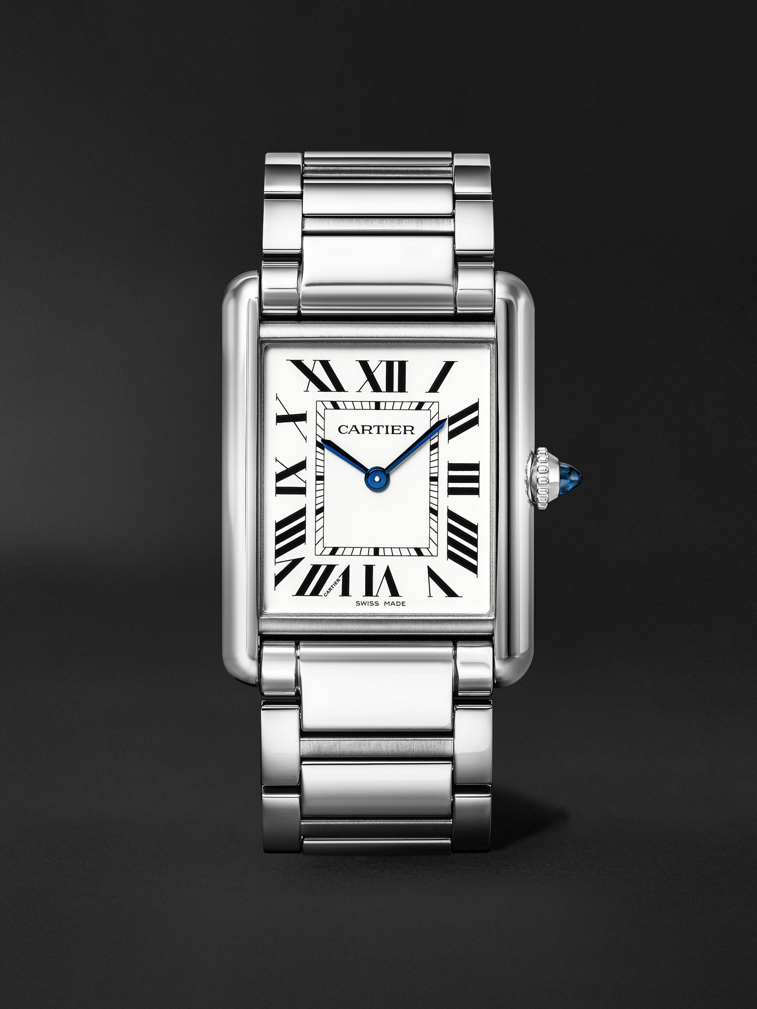 Tank Must Large 33.7mm Stainless Steel Watch, Ref. No. WSTA0106 White - 1