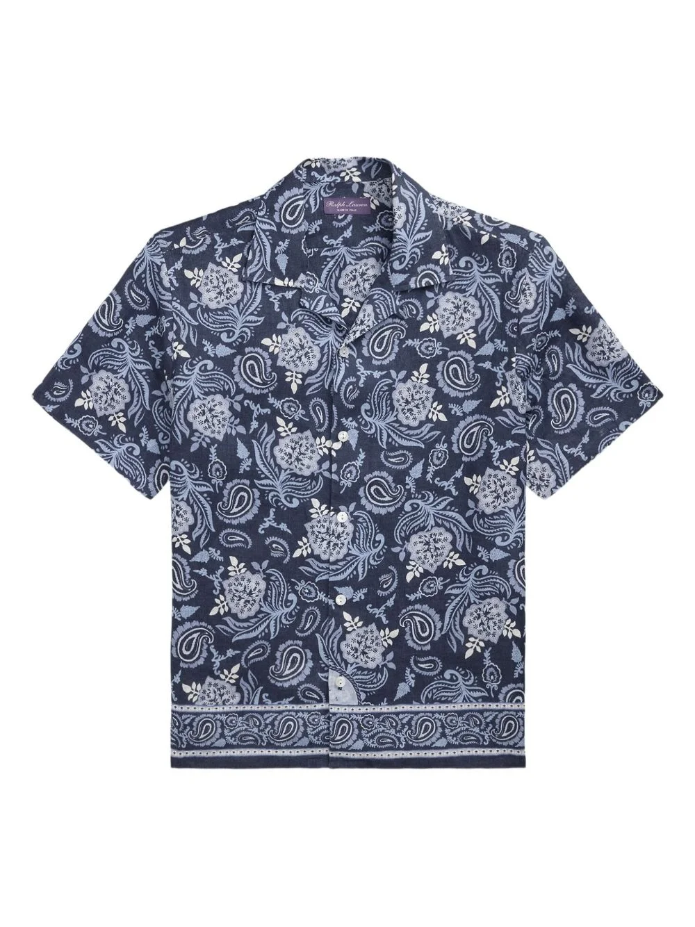 paisley-print short-sleeve shirt - 1