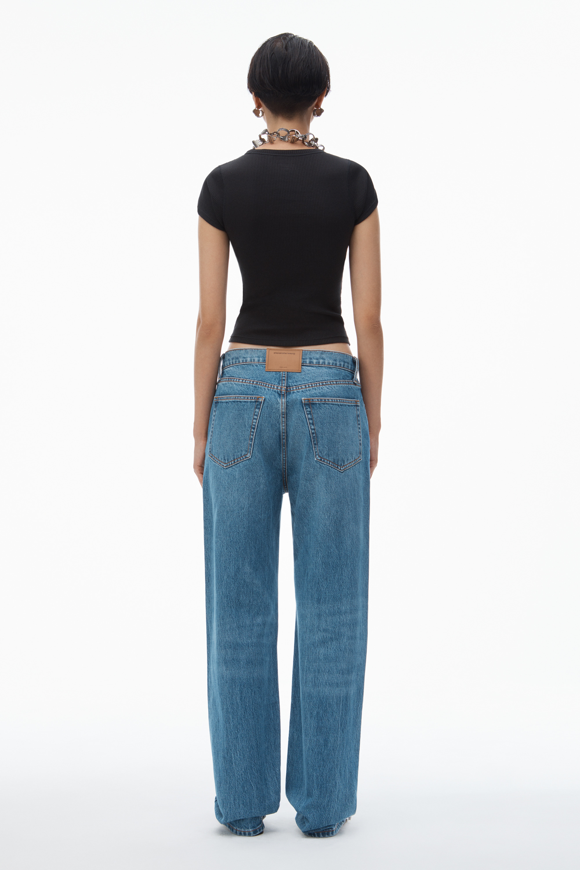 EZ MID-RISE STRAIGHT-LEG JEAN IN DENIM - 4