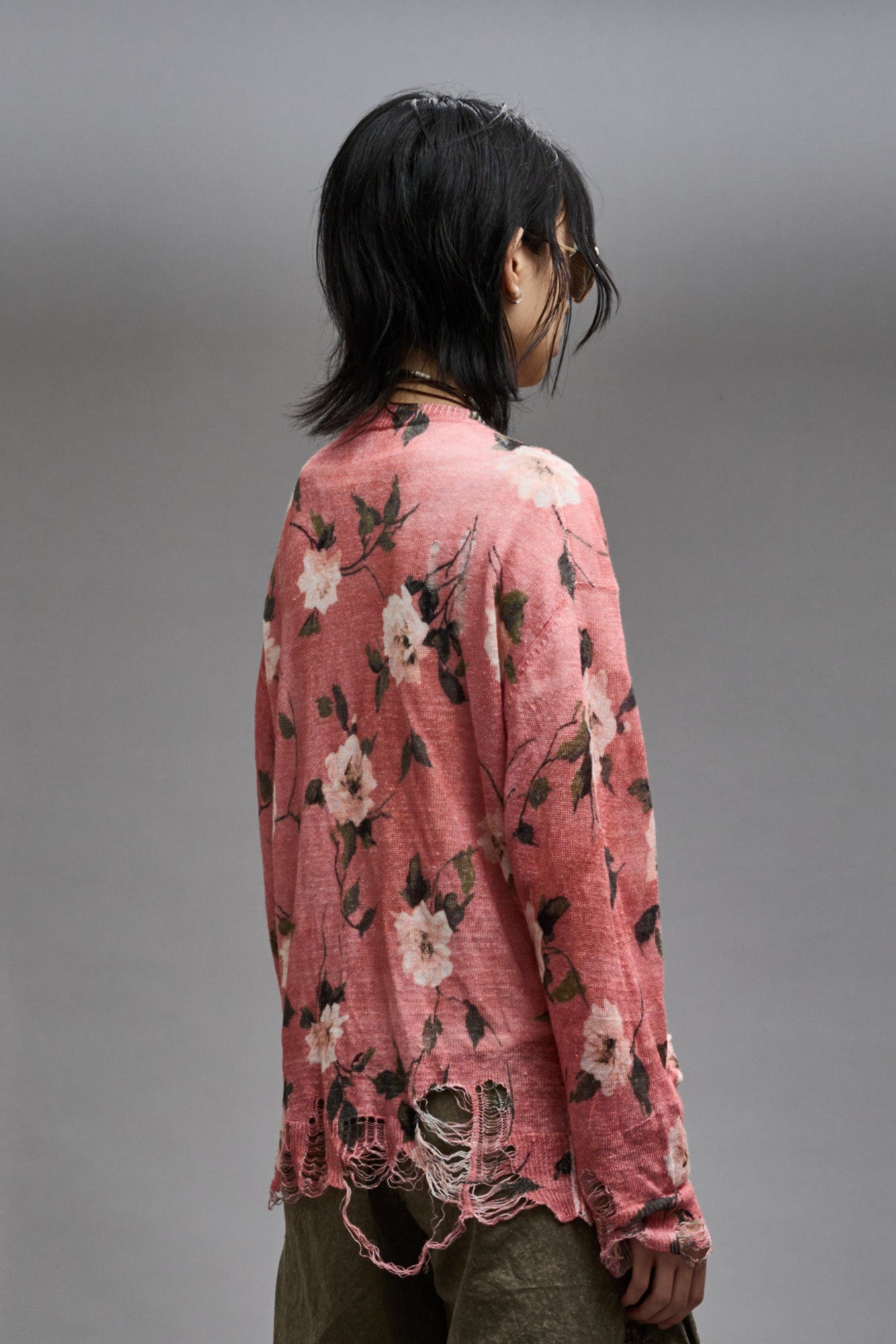 BOYFRIEND CARDIGAN - RED FLORAL - 6