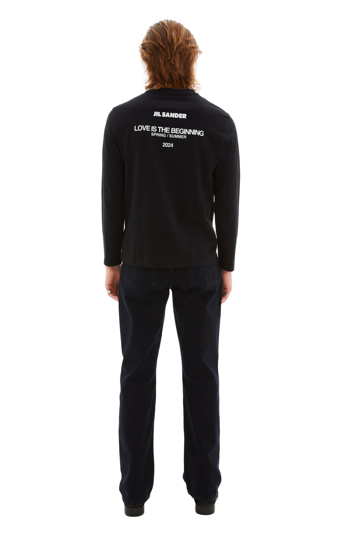 LONG SLEEVED T-SHIRT W/PRINT (BLACK) - 4