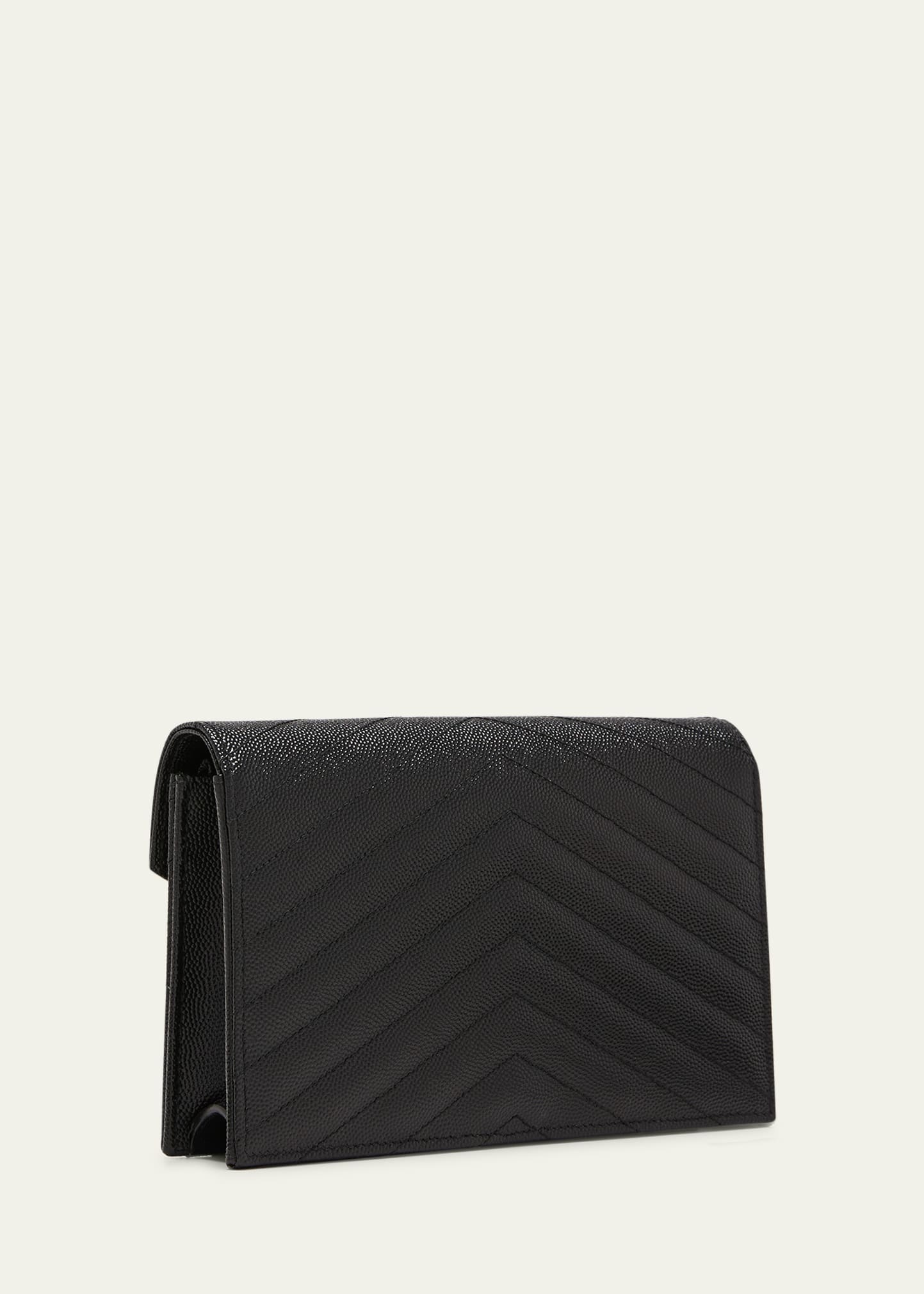 YSL Small Envelope Leather Wallet on Chain - 3