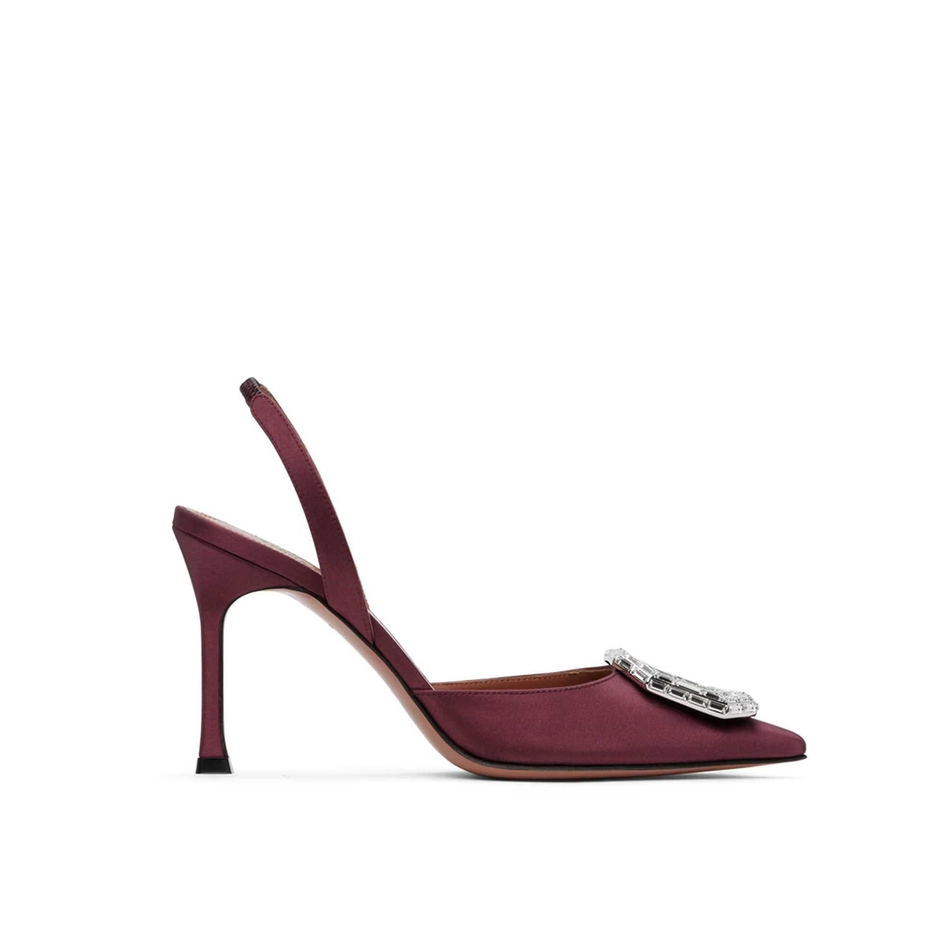 Amina Muaddi Camelia Sling 90 Satin Pumps Women - 4