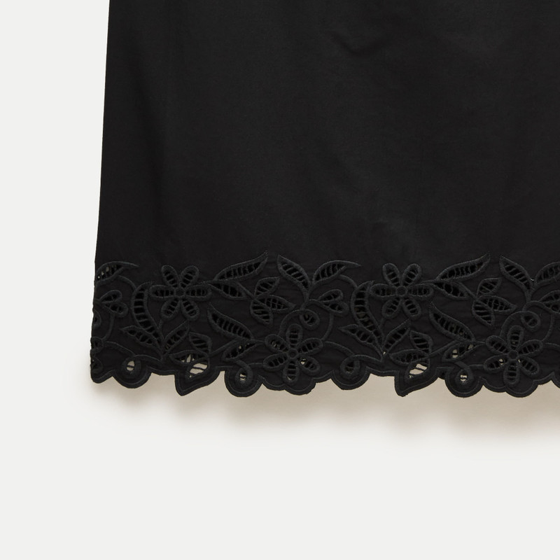 High-squareneck mini dress in cotton poplin 6