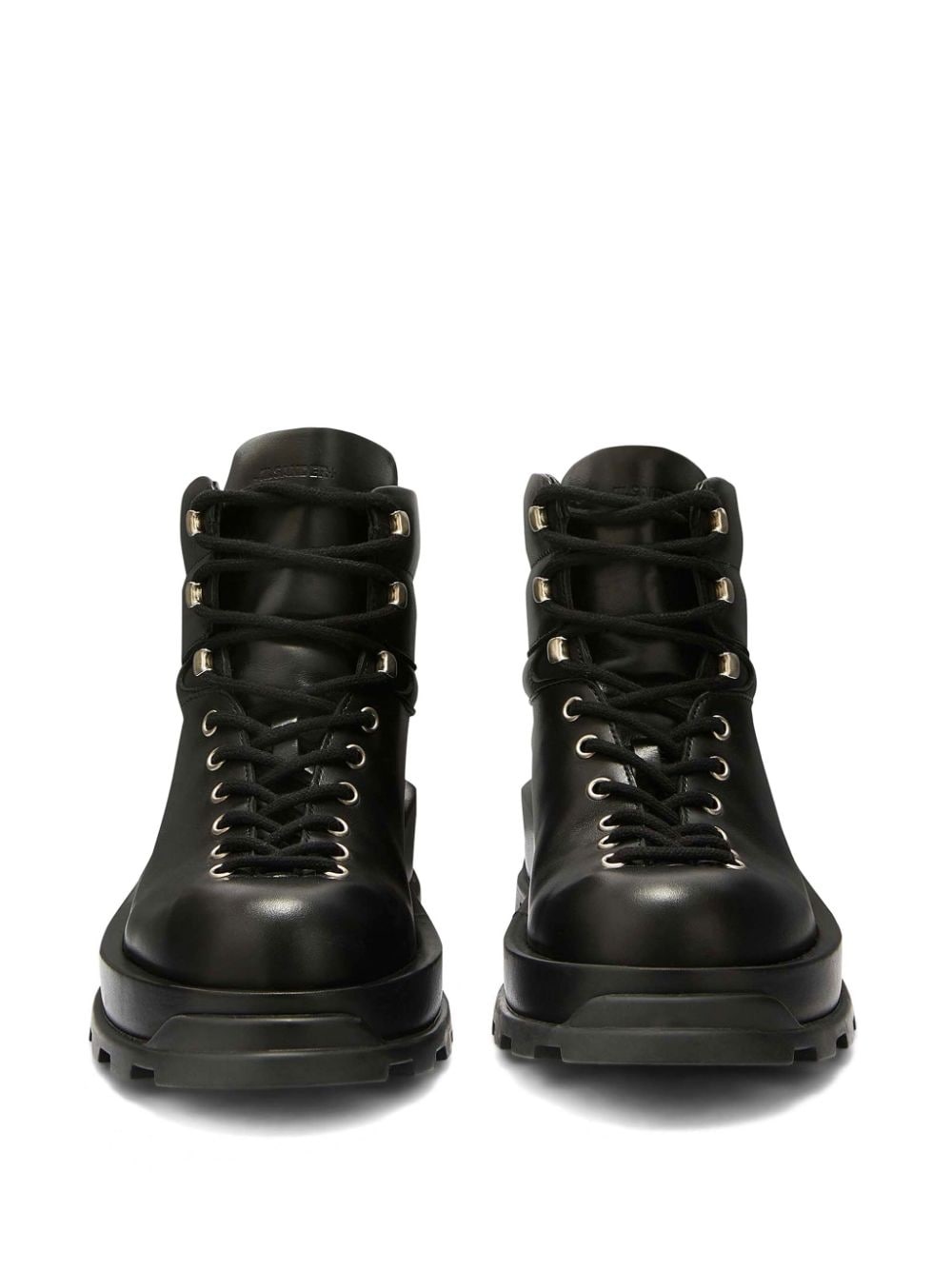 lace-up leather ankle boots - 4