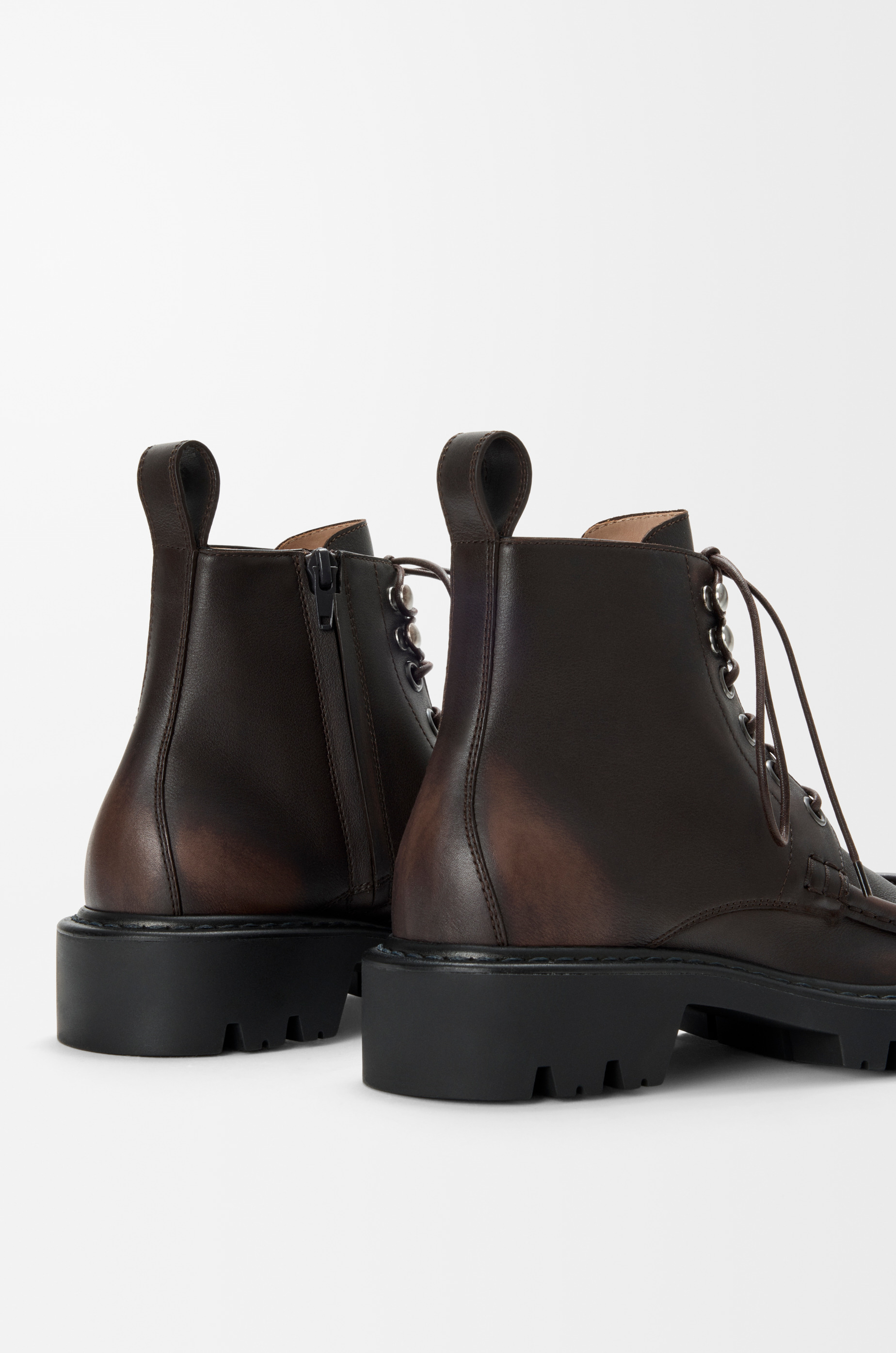 Sierra combat ankle boot in brushed-off calfskin - 4