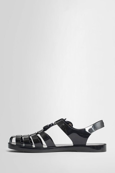 GUCCI Gucci men's black rubber sandals with double g outlook