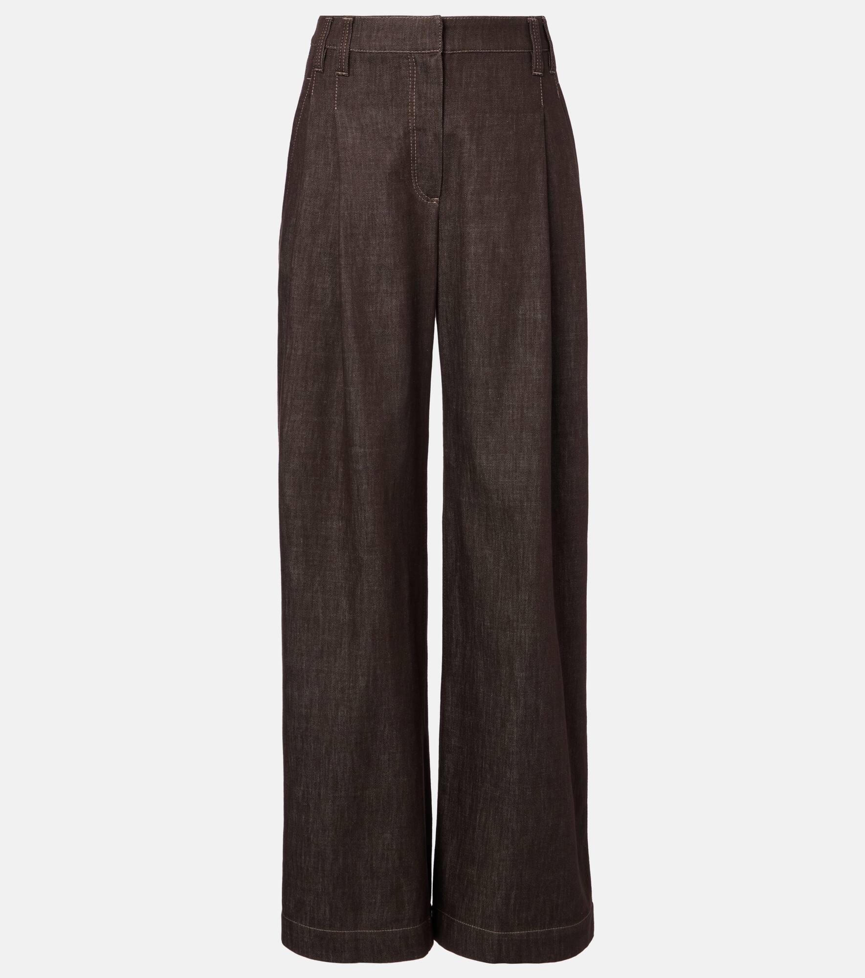 Mid-rise wide-leg jeans - 1